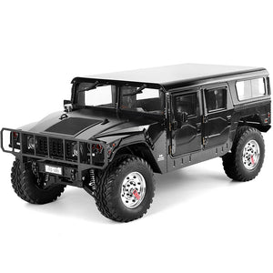 1/10 US American Hummer H1 Alloy Car Civilian Military 4WD 16CH RC Truck Upgrade With Sound and Light HG-P415