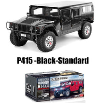 Load image into Gallery viewer, 1/10 US American Hummer H1 Alloy Car Civilian Military 4WD 16CH RC Truck Upgrade With Sound and Light HG-P415
