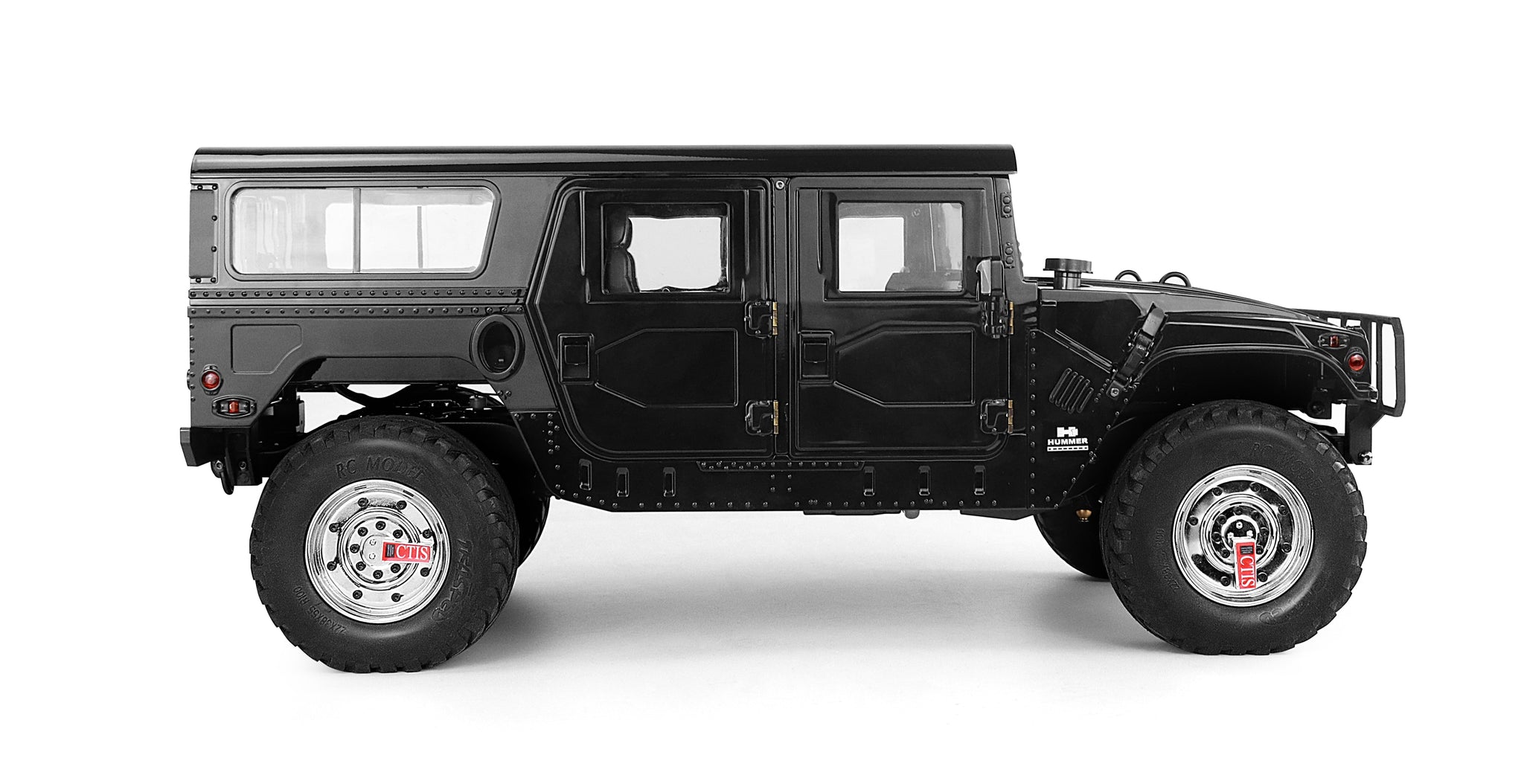 1/10 US American Hummer H1 Alloy Car Civilian Military 4WD 16CH RC Truck  Upgrade With Sound and Light HG-P415