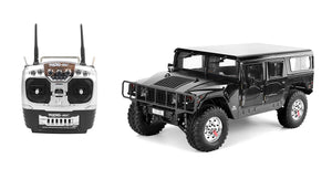 1/10 US American Hummer H1 Alloy Car Civilian Military 4WD 16CH RC Truck Upgrade With Sound and Light HG-P415