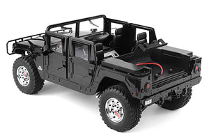 1/10 US American Hummer H1 Alloy Car Civilian Military 4WD 16CH RC Truck Upgrade With Sound and Light HG-P415