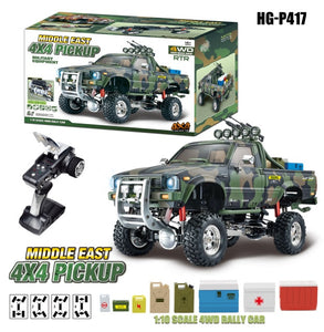 1/10 4WD Pickup MilitaryTruck Middle East 4*4 RC Rally Car HG-P417