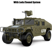 Load image into Gallery viewer, 1/10 US Humvee 4x4 Military Truck 4WD 2.4G RC Alloy Car KFOR RTR HG-P408
