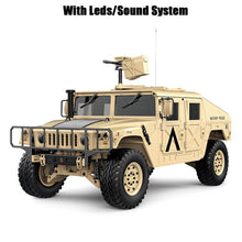 Load image into Gallery viewer, 1/10 US Humvee 4x4 Military Truck 4WD 2.4G RC Alloy Car KFOR RTR HG-P408
