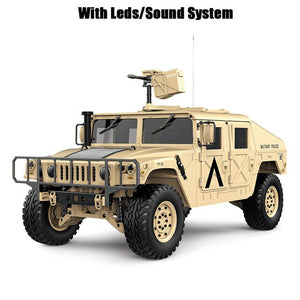 1/10 US Humvee 4x4 Military Truck 4WD 2.4G RC Alloy Car KFOR RTR HG-P408