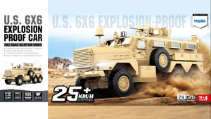 1/12 US 6*6 Explosion Proof Truck MRAP 2.4G RC Alloy Car HG-P602