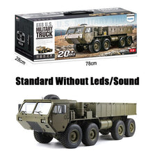 Load image into Gallery viewer, 1/12 US 8x8 HEMMT M977 Military Truck Heavy Expanded Mobility Tactical Off Road Army Car HG-P801
