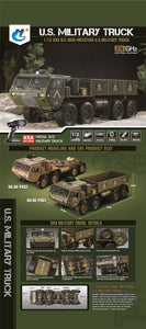 1/12 US 8x8 HEMMT M977 Military Truck Heavy Expanded Mobility Tactical Off Road Army Car HG-P801