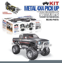 Load image into Gallery viewer, 1/10 TOYATO Metal 4WD Pickup Truck Off Road Crawler 2.4G RC Alloy Car RTR HG-P407
