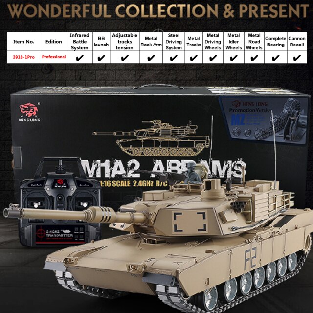 1/16 USA M1A2 Abrams RC Main Battle Tank