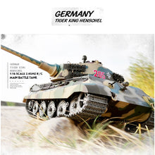 Load image into Gallery viewer, 1/16 German Tiger King Henschel Main Battle Tank RTR
