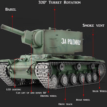 Load image into Gallery viewer, 1/16 KV-2 Soviet Heavy RC Tank RTR WW2 HL-3949
