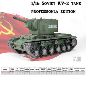 1/16 KV-2 Soviet Heavy RC Tank RTR WW2 HL-3949