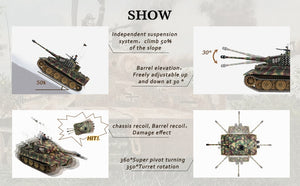 1/10 German Tiger 1 Late Version Michael Wittmann Heavy Tank WW2