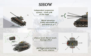 1/10 FURY Shermann M4A3E8 Heavy Hand-Made Tank