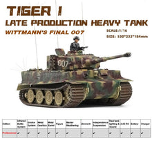 Load image into Gallery viewer, 1/16 German Tiger 1 Late Version Michael Wittmann Heavy Tank
