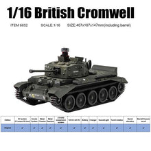 Load image into Gallery viewer, 1/16 British Cromwell  RC Tank WWII
