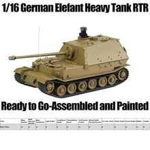 Load image into Gallery viewer, 1/16 German Elefant Heavy RC Tank
