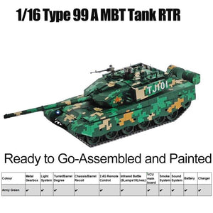 1/16 Type 99A Main Battle RC Tank