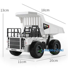 Load image into Gallery viewer, HobbyToki 1:24 RC Alloy Dumper Dump Truck 9CH HUINA 1668
