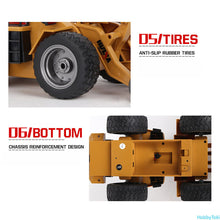 Load image into Gallery viewer, HobbyToki 1/18 Alloy RC Tractor Truck Bulldozer HUINA 1520
