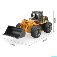 Load image into Gallery viewer, HobbyToki 1/18 Alloy RC Tractor Truck Bulldozer HUINA 1520
